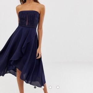 Gorgeous Navy Strapless Dress